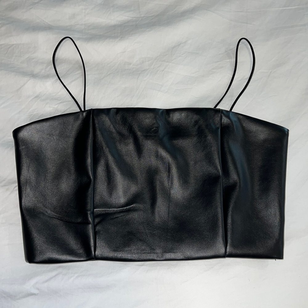 Forever 21 pleather bandeau